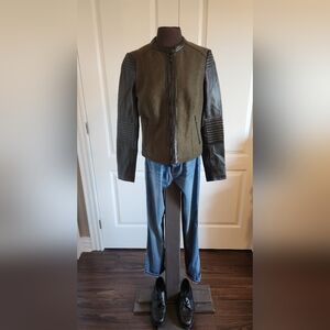 Danier Wool Blend and Leather Women's Jacket Size 2XS